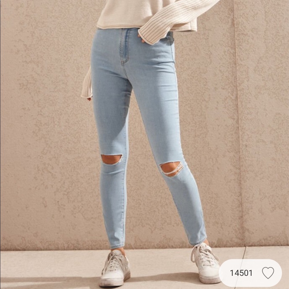 Pacsun Bundy blue super high rise jeans
